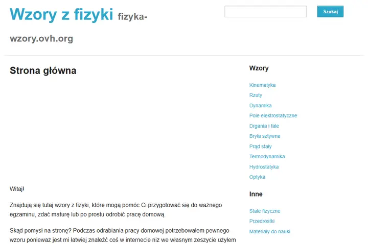Wygląd serwisu w latach 2013-2015